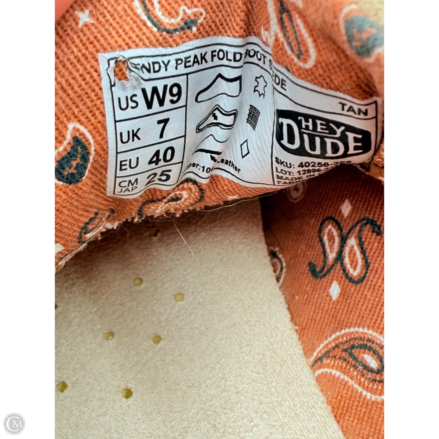 Shoes Heels Platform By Hey Dude In Tan & White, Size: 9