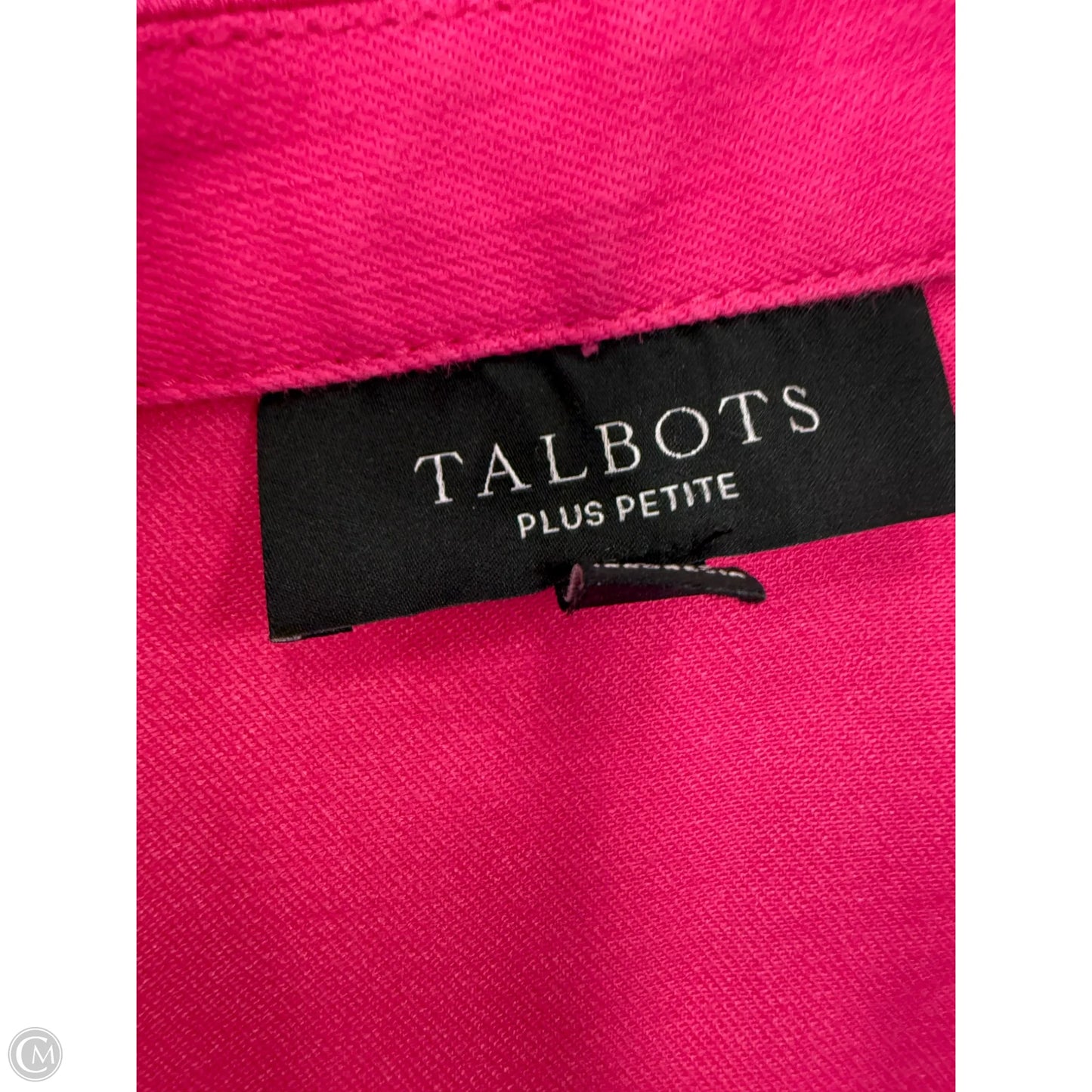 Jacket Denim By Talbots In Pink, Size: 1x
