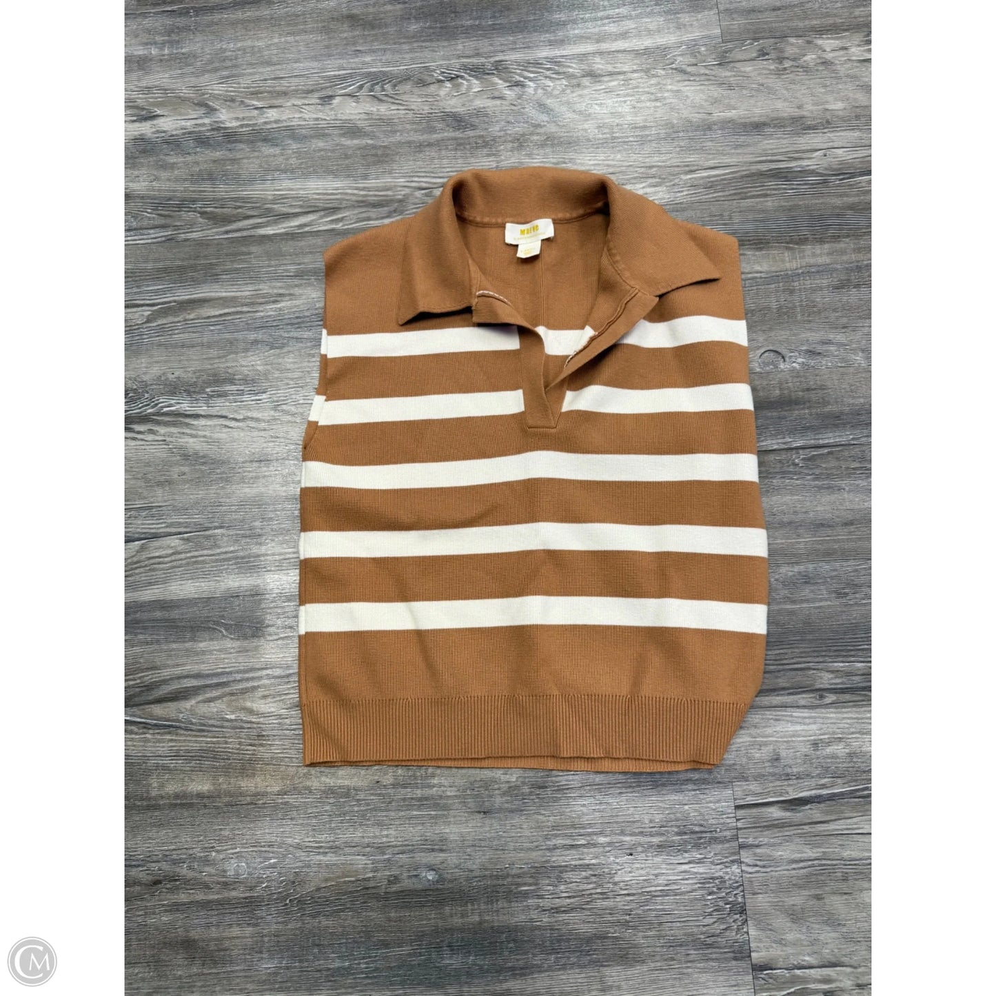 Sweater By Maeve In Tan & White, Size: Xs