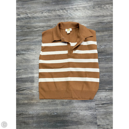 Sweater By Maeve In Tan & White, Size: Xs