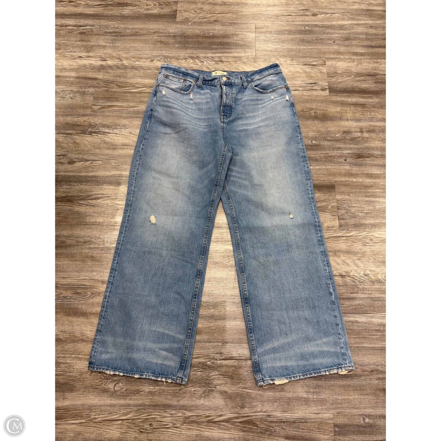 Jeans Wide Leg By Madewell In Blue Denim, Size: 14