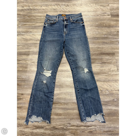 Jeans Cropped By Mother In Blue Denim, Size: 4