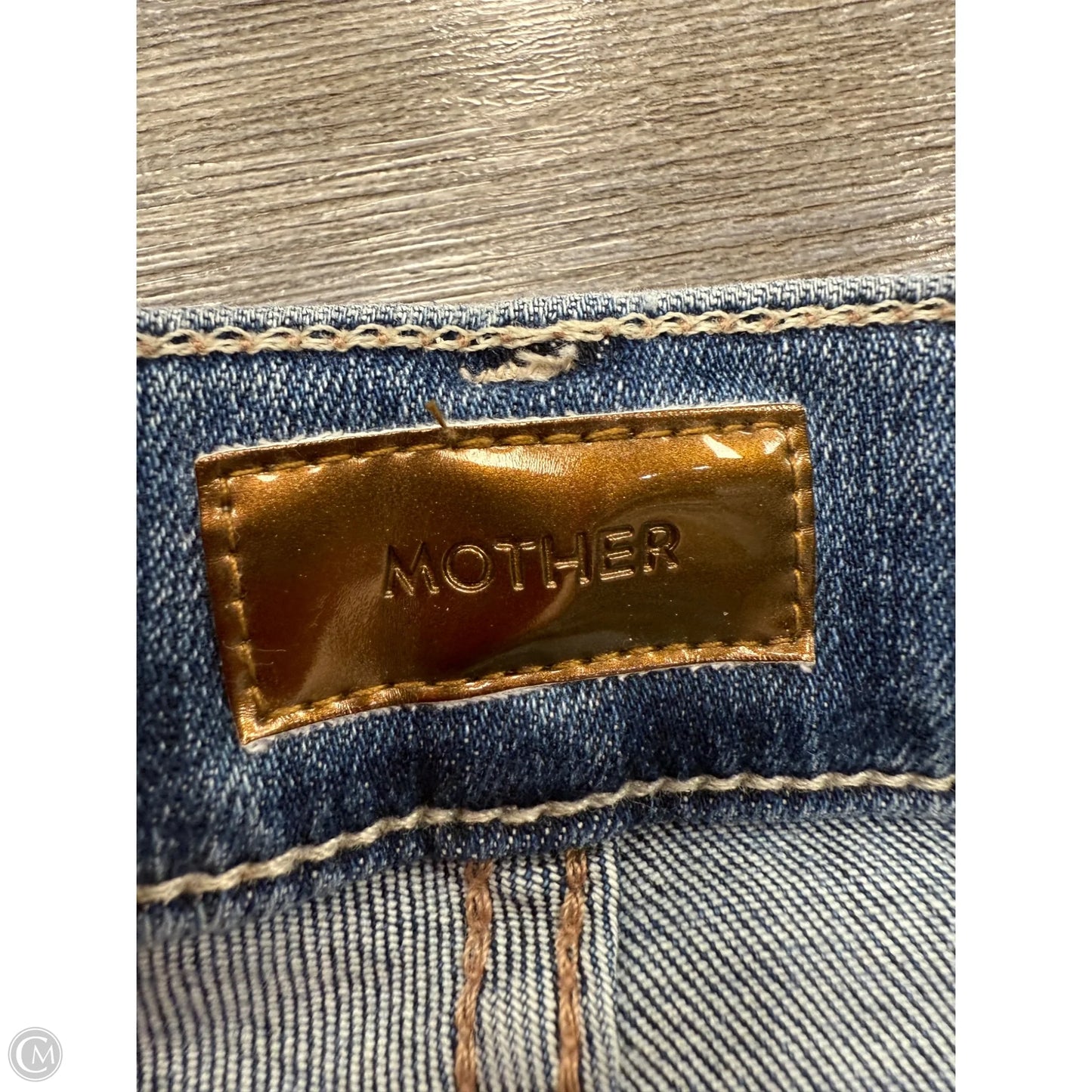 Jeans Cropped By Mother In Blue Denim, Size: 4