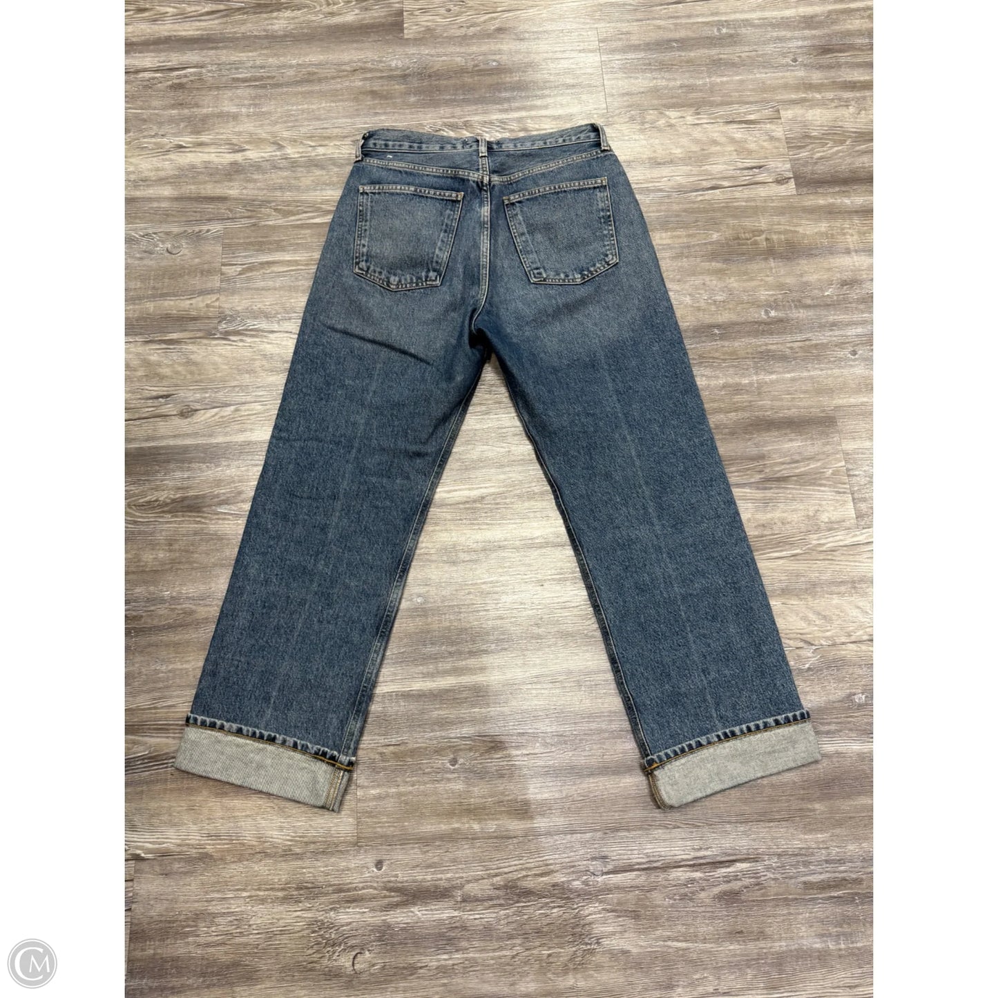 Jeans Cropped By Agolde In Blue Denim, Size: 4