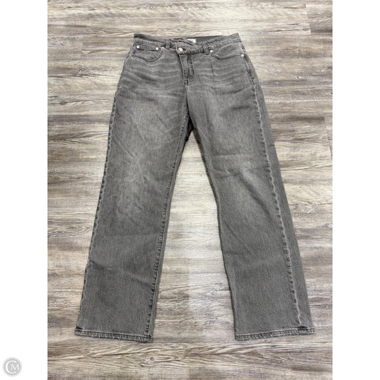 Jeans Straight By Madewell In Black Denim, Size: 8