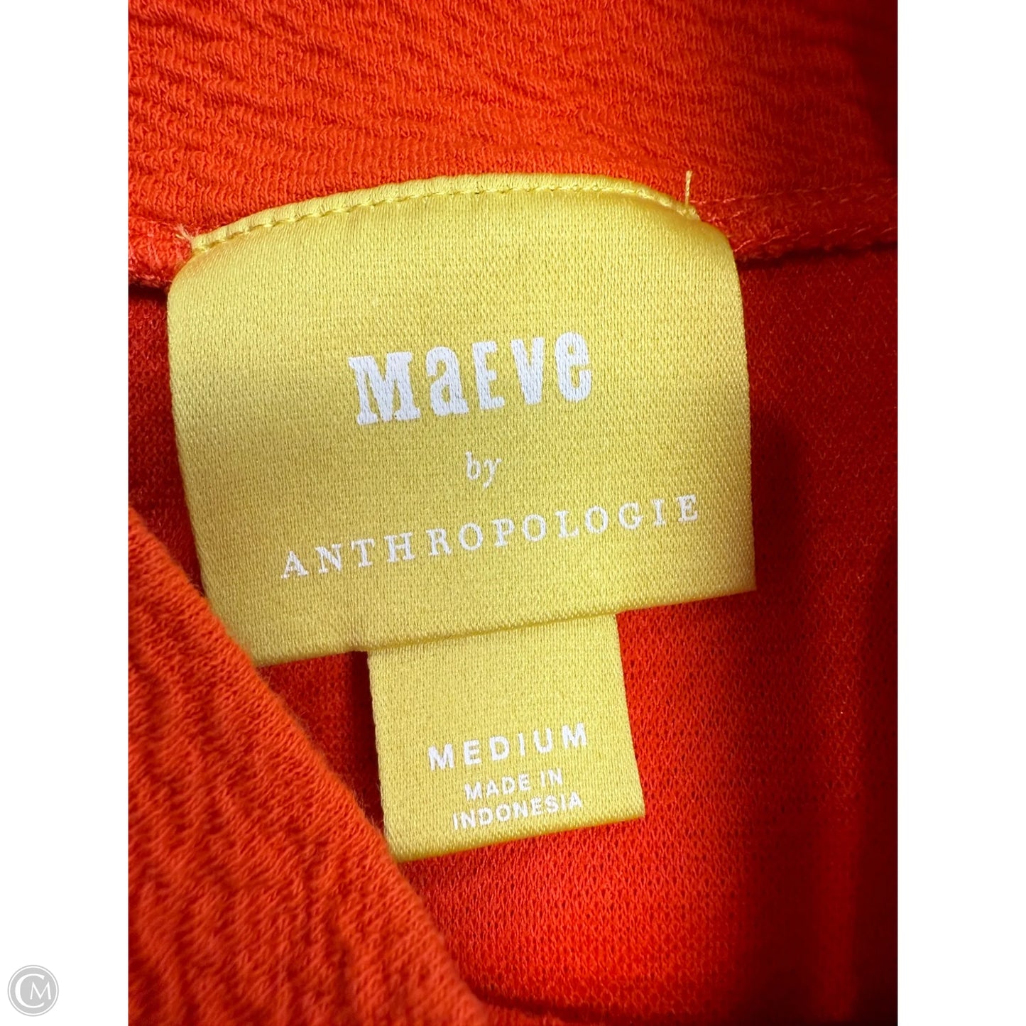 Top Sleeveless By Maeve In Orange, Size: M