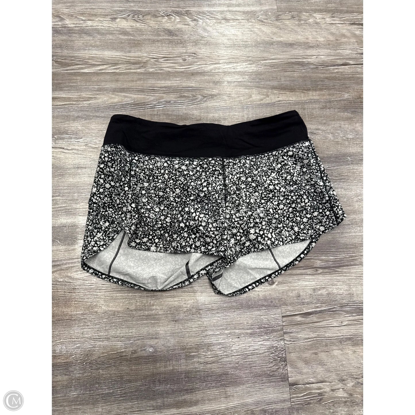 Athletic Shorts By Lululemon In Black & White, Size: 10