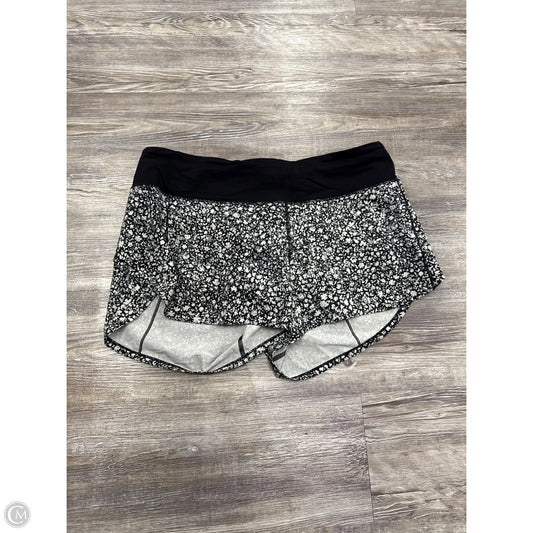 Athletic Shorts By Lululemon In Black & White, Size: 10