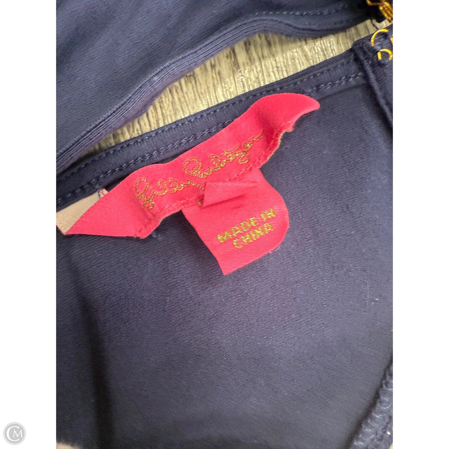 Romper Designer By Lilly Pulitzer In Blue & White, Size: L