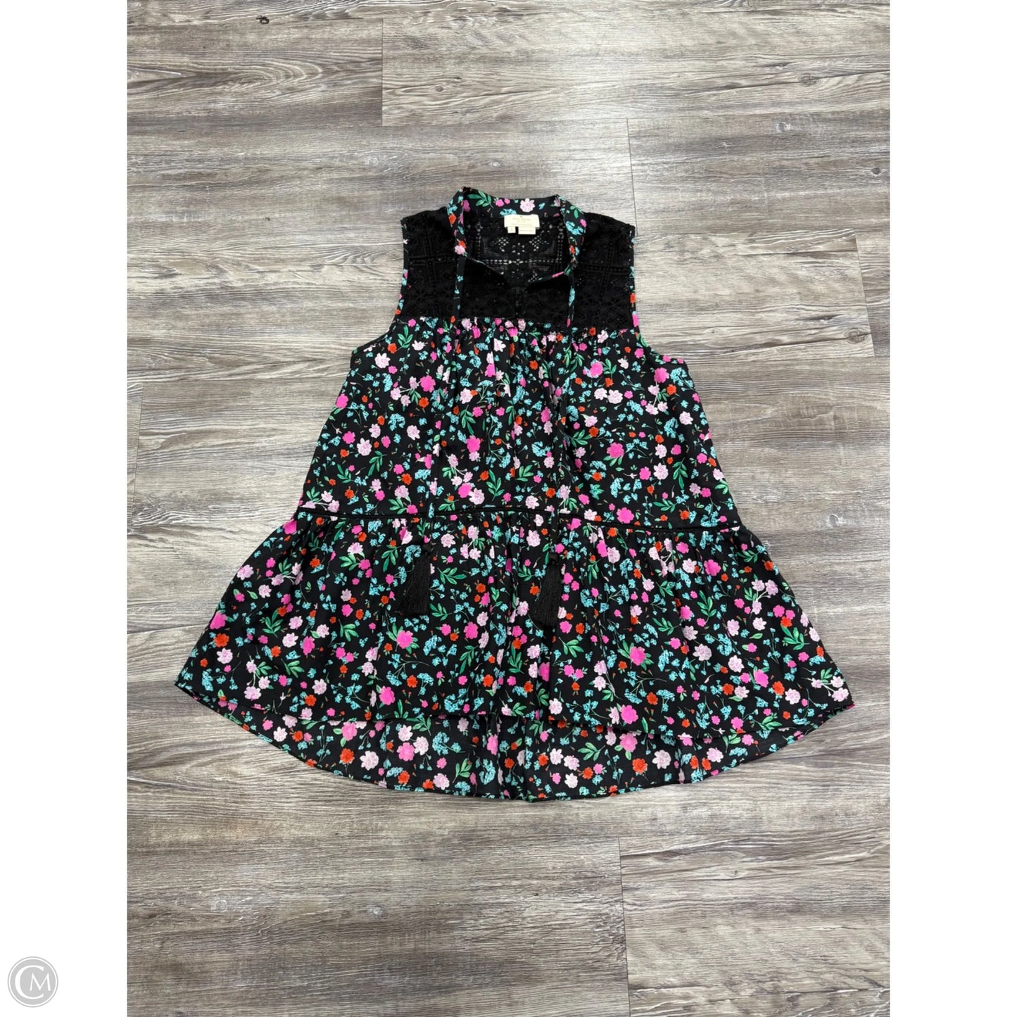 Top Sleeveless Designer By Kate Spade In Floral Print, Size: S
