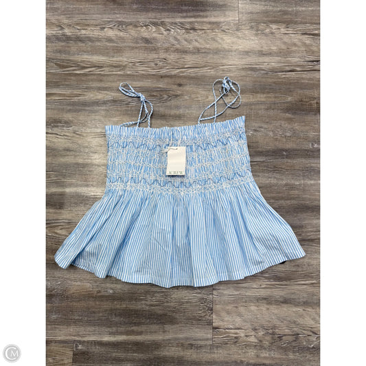 Top Sleeveless By J. Crew In Blue & White, Size: M
