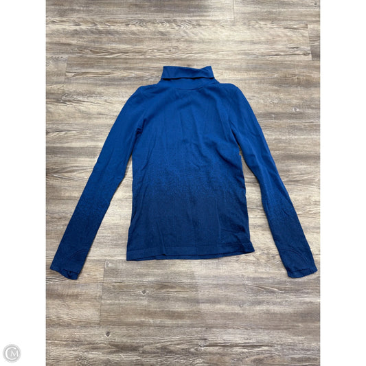 Athletic Top Long Sleeve Collar By Athleta In Blue, Size: M