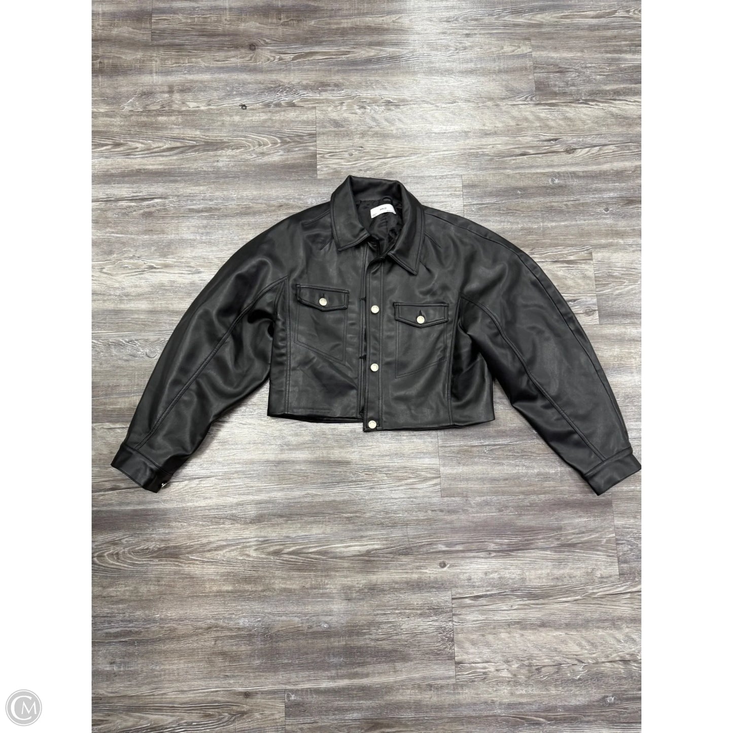 Jacket Leather By Mng In Black, Size: Xl