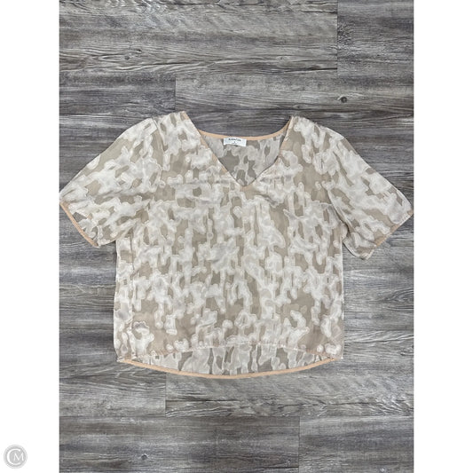 Top Short Sleeve By Babaton In Tan, Size: M