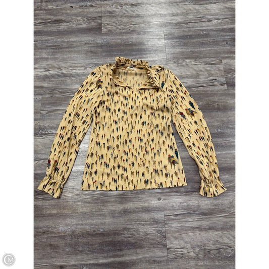 Top Long Sleeve By Mardi Modes In Tan, Size: M