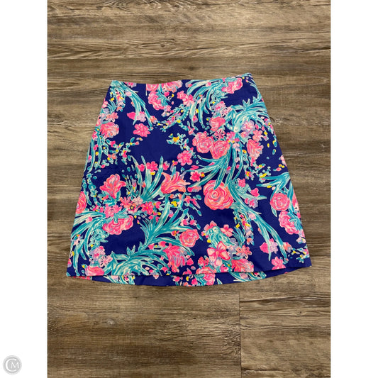 Skirt Designer By Lilly Pulitzer In Blue & Pink, Size: 0