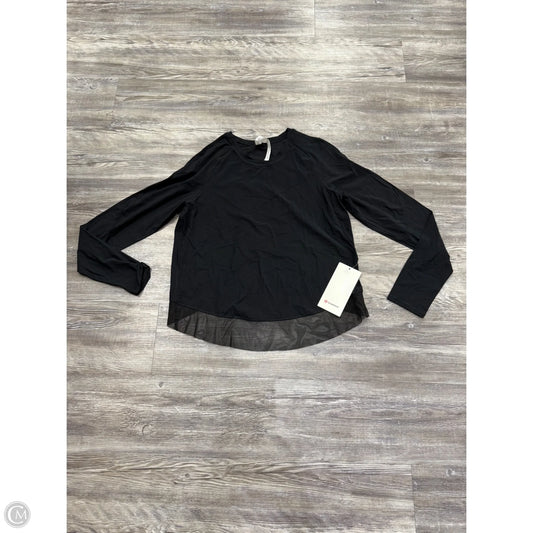 Athletic Top Long Sleeve Crewneck By Lululemon In Black, Size: 8