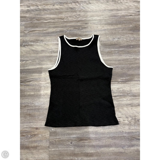 Top Sleeveless By Lilla P In Black & White, Size: L