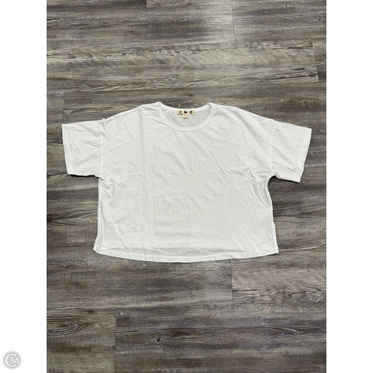 Top Short Sleeve By Amo In White, Size: L