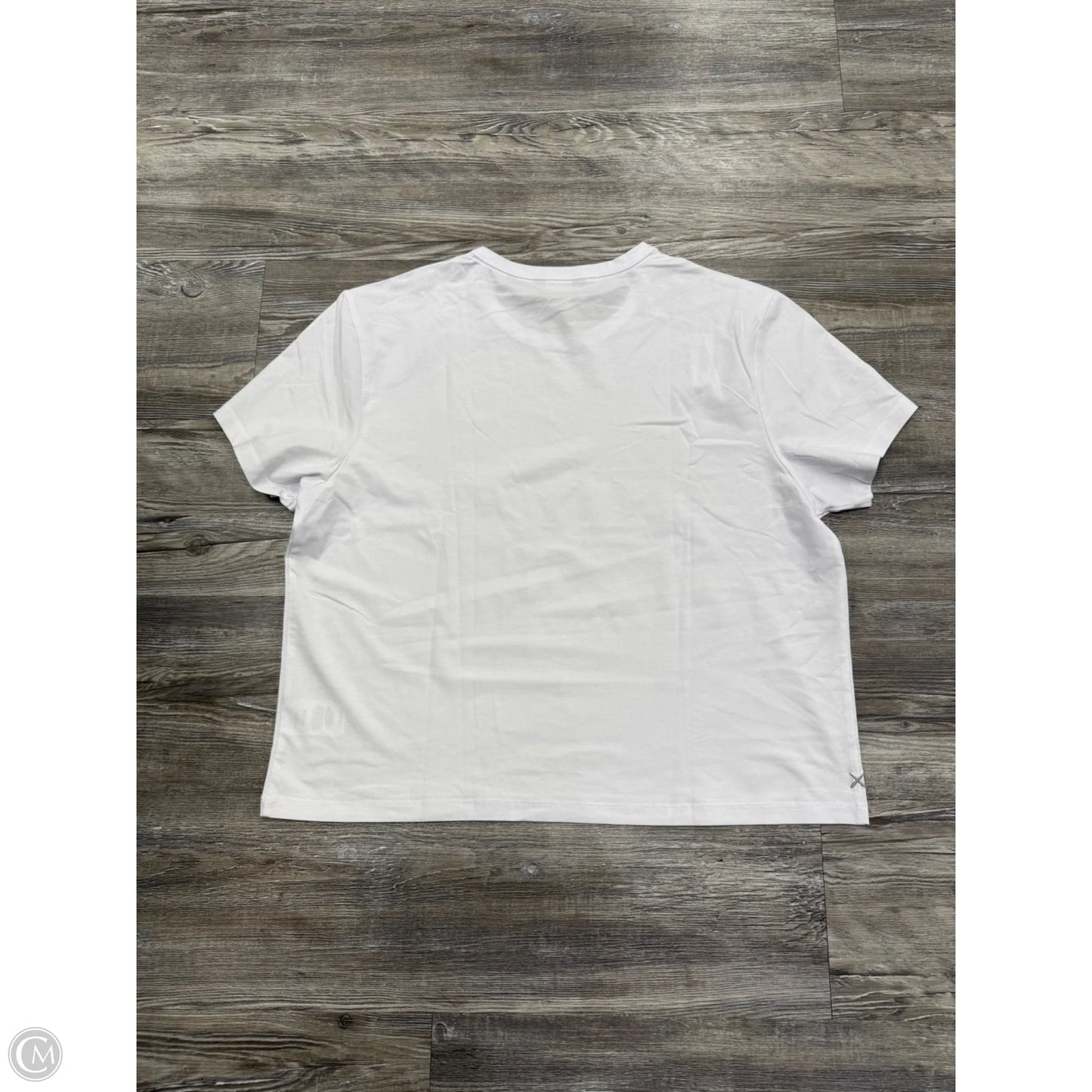 Top Short Sleeve By Cuts In White, Size: L