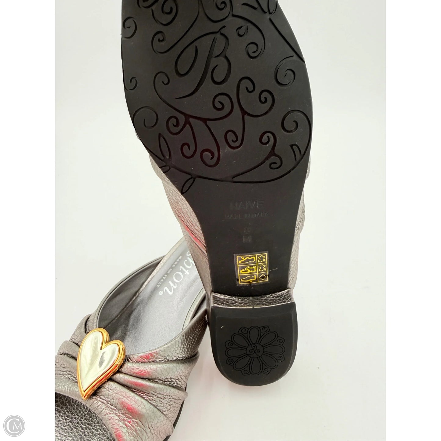 Sandals Flats By Brighton In Silver, Size: 8