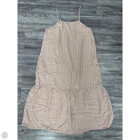 Dress Casual Maxi By Patagonia In Orange & White, Size: L