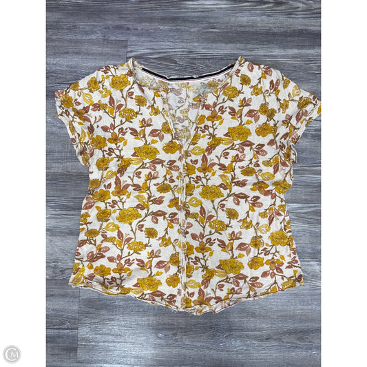 Top Short Sleeve By Pilcro In Floral Print, Size: M