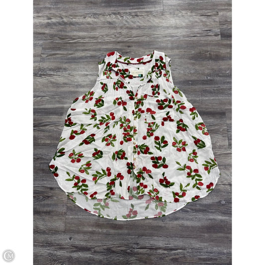 Top Sleeveless By Anthropologie In White, Size: 3x