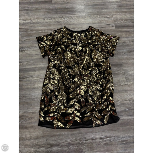 Dress Casual Short By Maeve In Black & Gold, Size: 1x