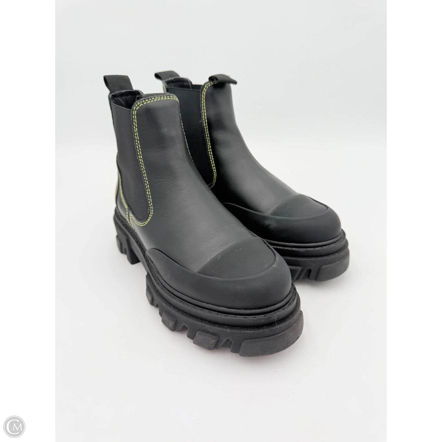 Boots Ankle Heels By Ganni In Black, Size: 5.5