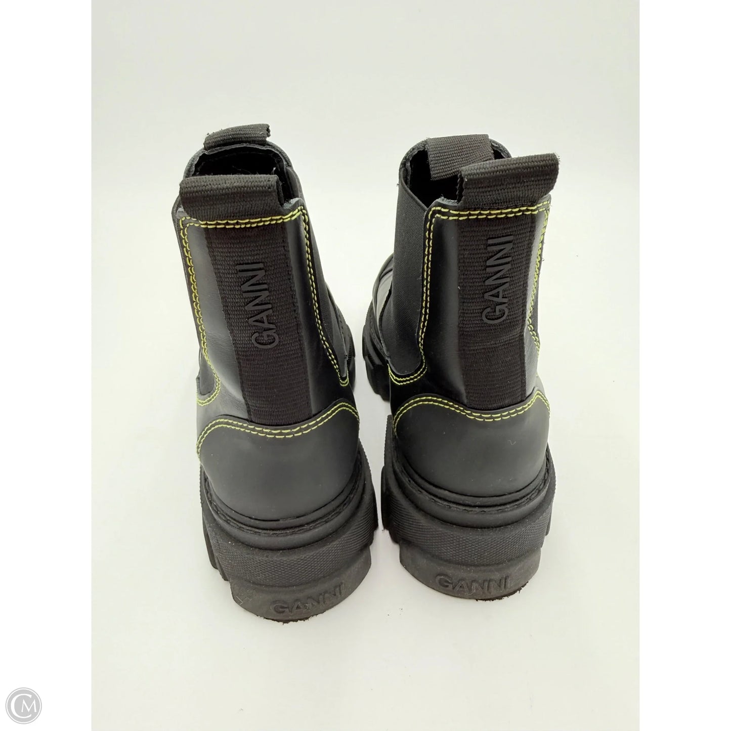 Boots Ankle Heels By Ganni In Black, Size: 5.5