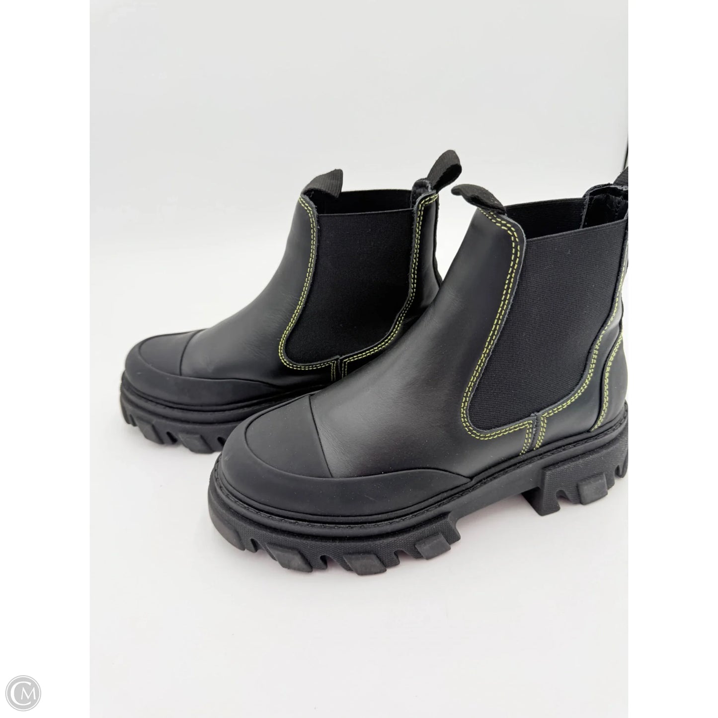 Boots Ankle Heels By Ganni In Black, Size: 5.5