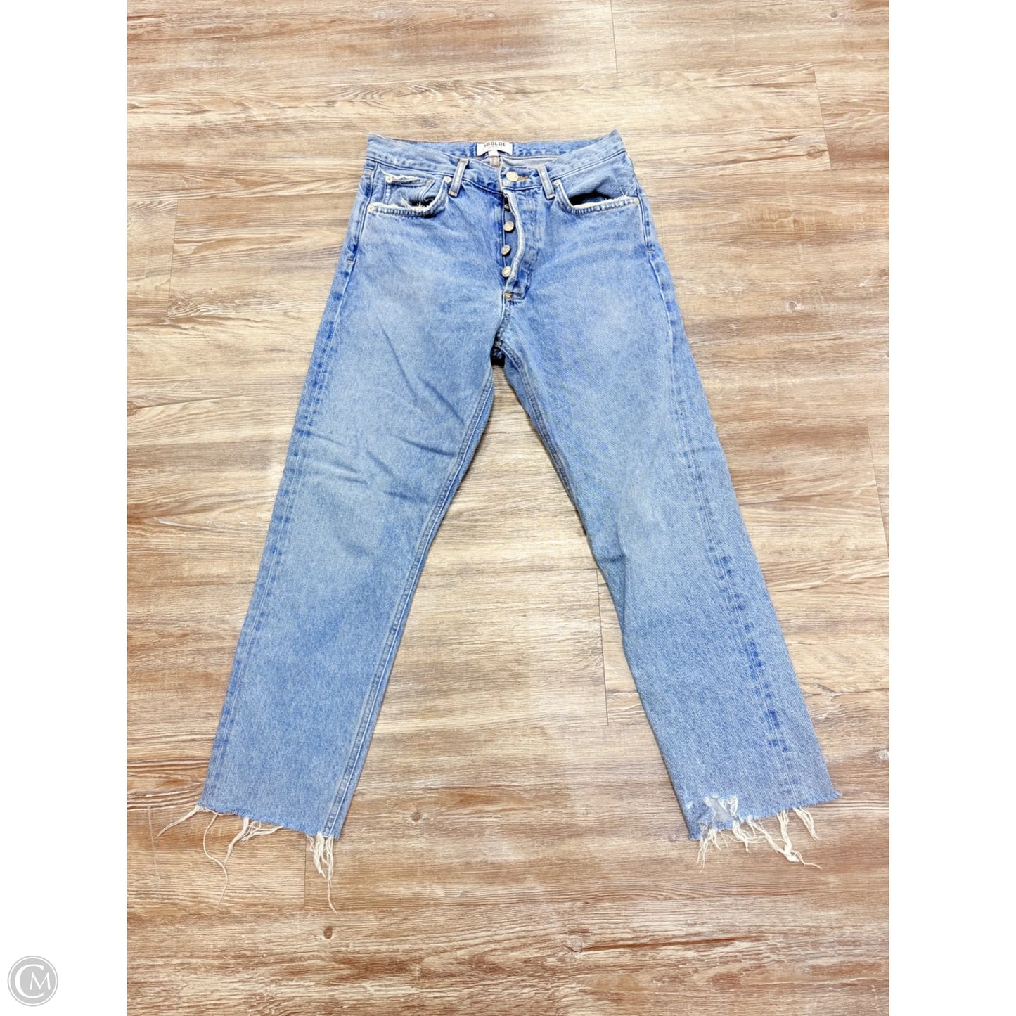 Jeans Straight By Agolde In Blue Denim, Size: 2