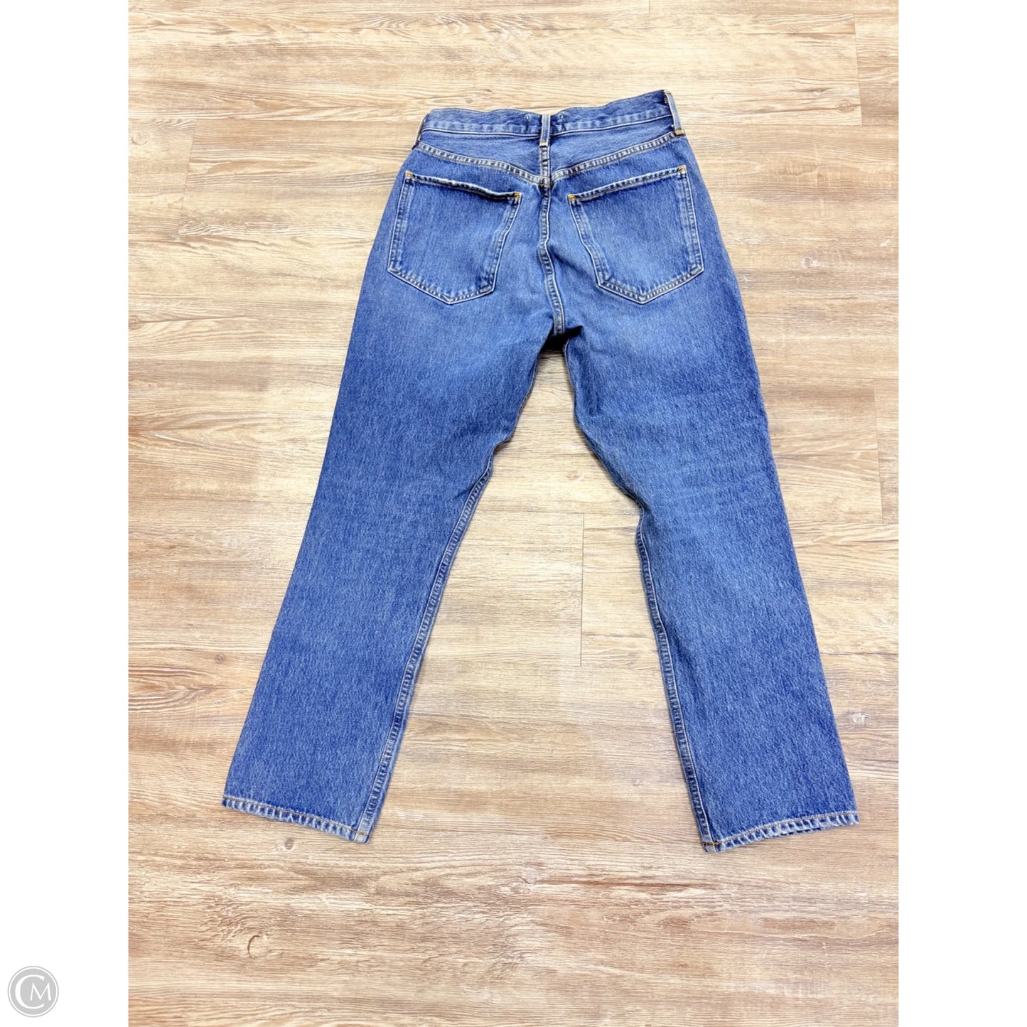 Jeans Straight By Agolde In Blue Denim, Size: 2
