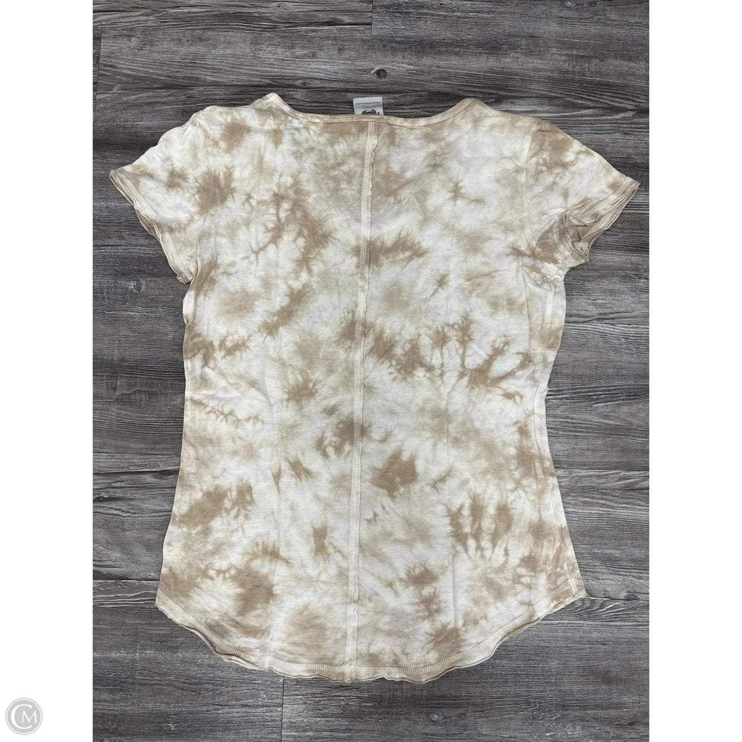 Top Short Sleeve By Harley Davidson In Tan & White, Size: Xl