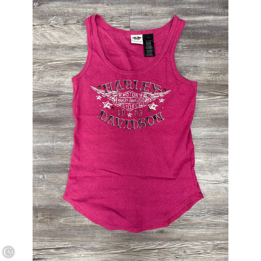 Tank Top By Harley Davidson In Pink, Size: L