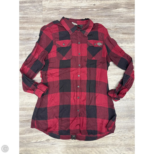 Top Long Sleeve By Harley Davidson In Red, Size: L