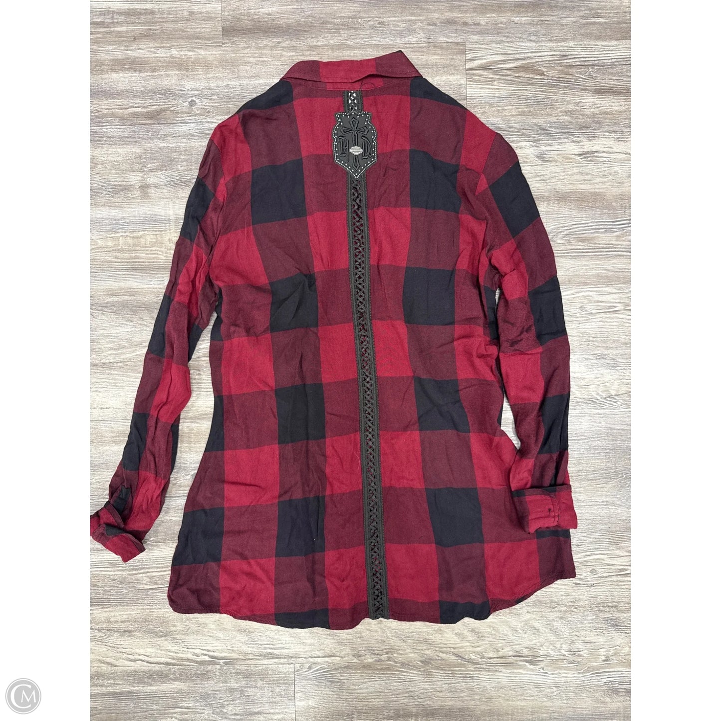 Top Long Sleeve By Harley Davidson In Red, Size: L