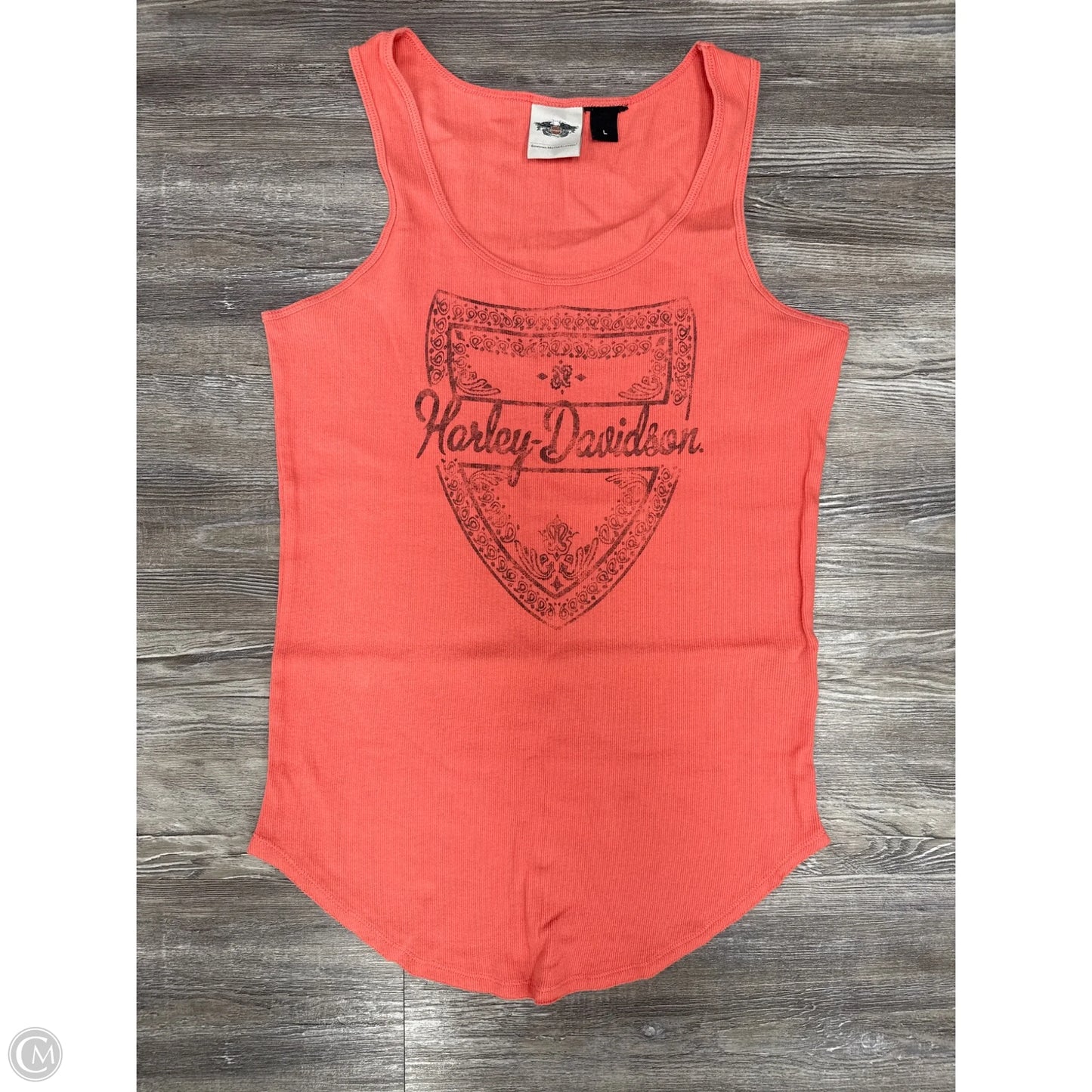 Tank Top By Harley Davidson In Coral, Size: L