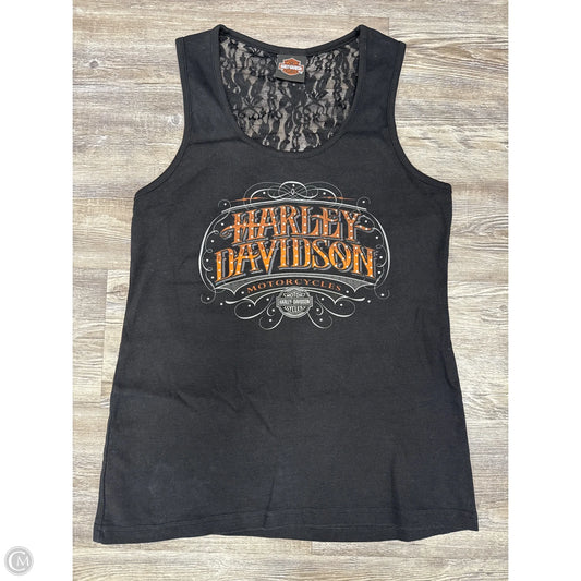 Tank Top By Harley Davidson In Black & Orange, Size: L