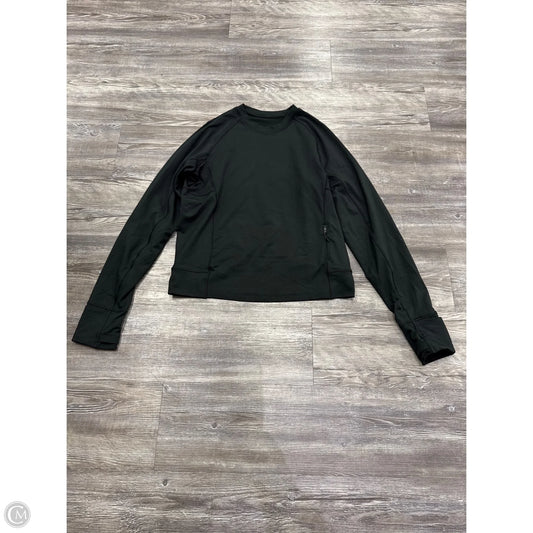 Athletic Top Long Sleeve Crewneck By Lululemon In Black, Size: M