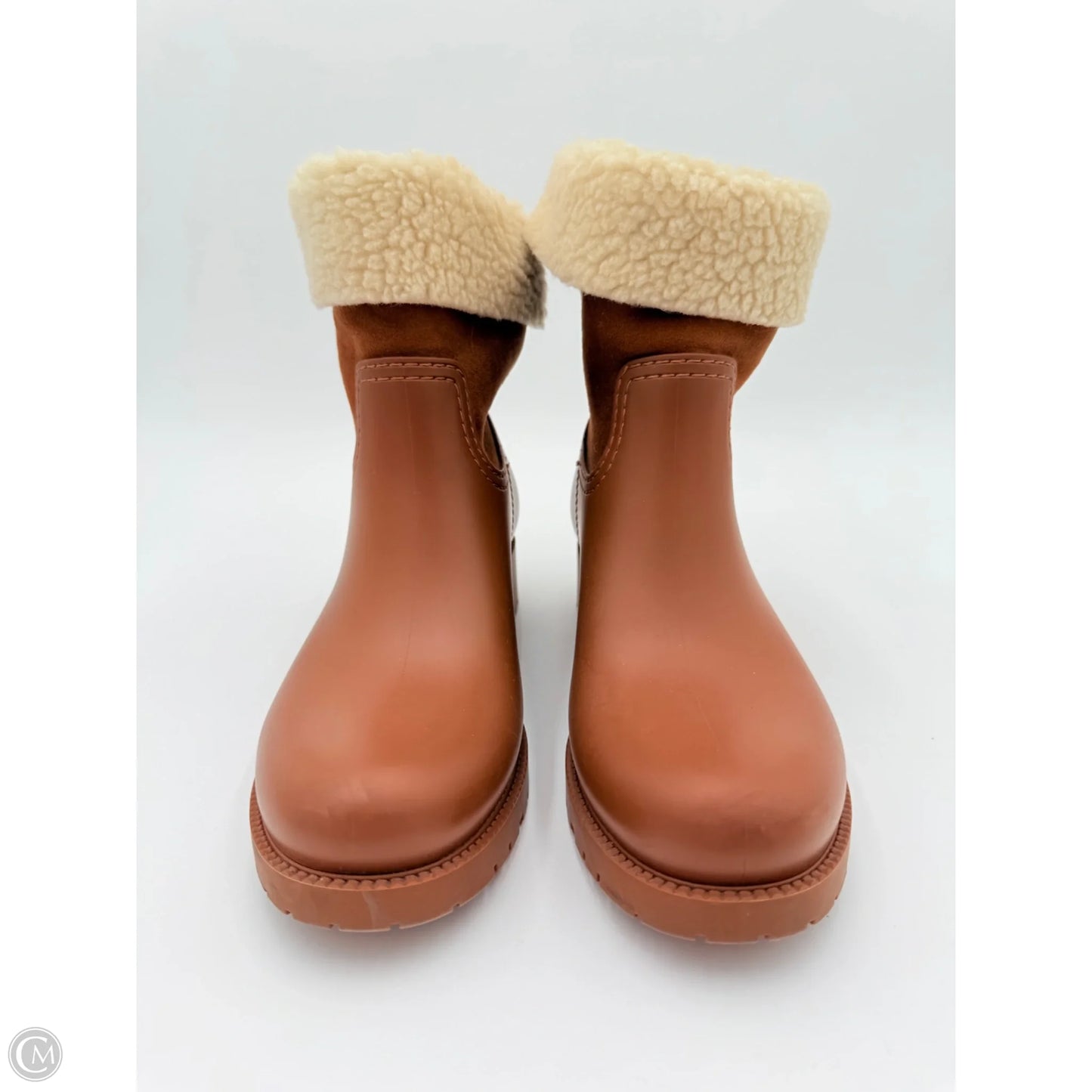 Boots Designer By See By Chloe In Tan & White, Size: 8.5