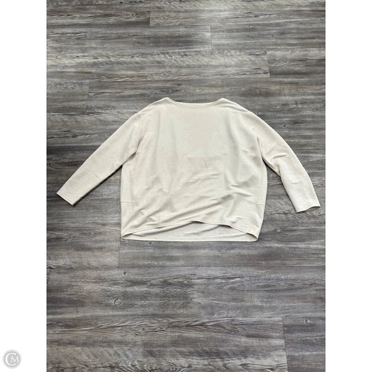Athletic Top Long Sleeve Crewneck By Lululemon In Tan, Size: M