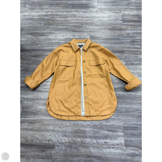 Jacket Shirt By Maeve In Tan, Size: S