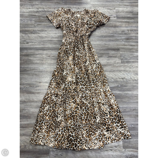 Dress Casual Maxi By Anthropologie In Animal Print, Size: Xs