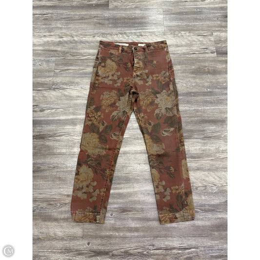 Jeans Straight By Pilcro In Floral Print, Size: 8