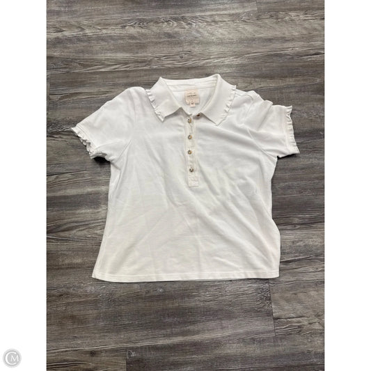 Top Short Sleeve By Cinq A Sept In White, Size: S