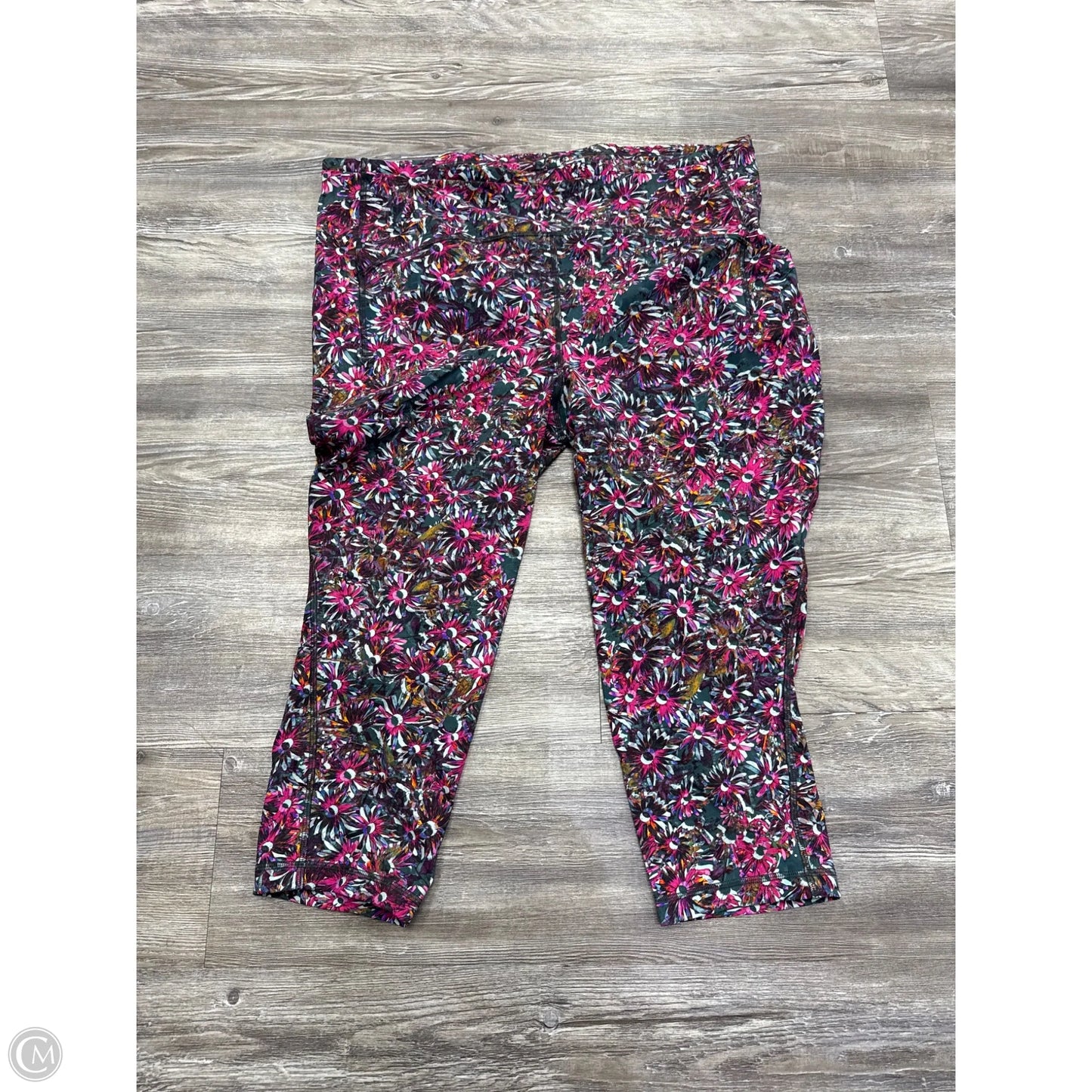 Athletic Leggings By Lululemon In Floral Print, Size: Xl