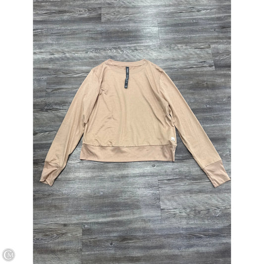 Athletic Top Long Sleeve Crewneck By Vuori In Tan, Size: M