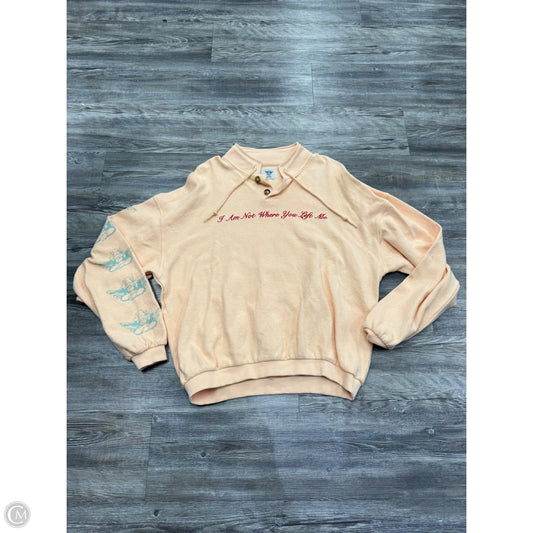 Sweatshirt Crewneck By Boys Lie In Orange, Size: S